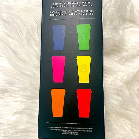 ❌LAST ONE❌ NEW✨Starbucks colors Reusable Cups in Box 💗💜💛💙💚🧡 - Picture 4 of 9